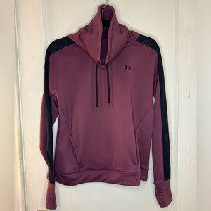 Under Armour Funnel Neck and Mesh Sweatshirt Sz S Maroon